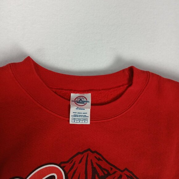 Coors Light Spellout Graphic Red Crewneck Pullover Sweatshirt Small - Picture 4 of 4